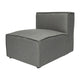 Dark Gray |#| Contemporary Modular Sectional Sofa Armless Middle Chair in Dark Gray Fabric