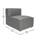 Dark Gray |#| Contemporary Modular Sectional Sofa Armless Middle Chair in Dark Gray Fabric