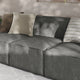Dark Gray |#| Contemporary Modular Sectional Sofa Armless Middle Chair in Dark Gray Fabric