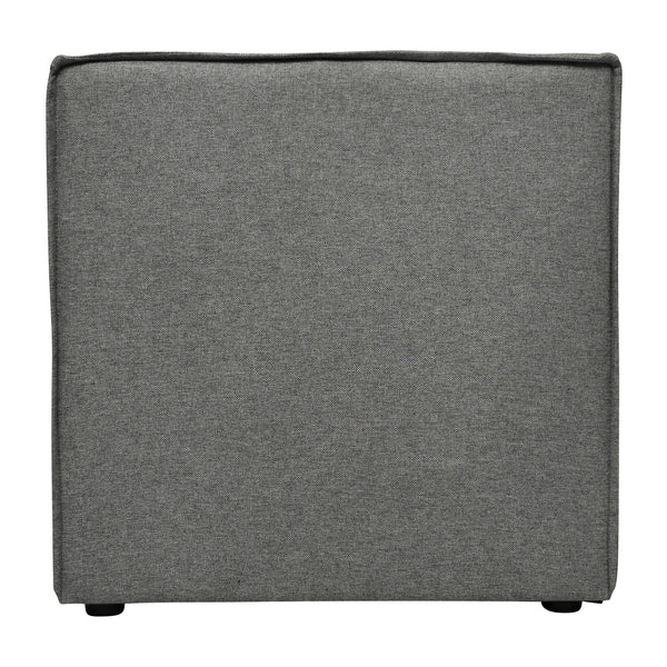 Dark Gray |#| Contemporary Modular Sectional Sofa Armless Middle Chair in Dark Gray Fabric