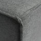 Dark Gray |#| Contemporary Modular Sectional Sofa Armless Middle Chair in Dark Gray Fabric