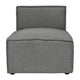 Dark Gray |#| Contemporary Modular Sectional Sofa Armless Middle Chair in Dark Gray Fabric