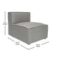 Gray |#| Contemporary Modular Sectional Sofa Armless Middle Chair in Gray Fabric