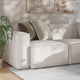 Cream |#| Contemporary Modular Sectional Sofa Left Side Chair with Armrest - Cream Fabric