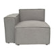 Gray |#| Contemporary Modular Sectional Sofa Left Side Chair with Armrest - Gray Fabric