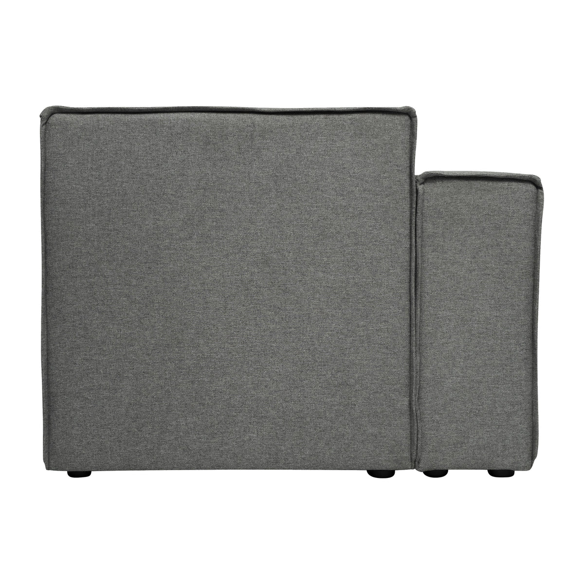 Dark Gray |#| Contemporary Modular Sectional Sofa Left Side Chair with Armrest - DK GY Fabric