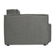 Dark Gray |#| Contemporary Modular Sectional Sofa Left Side Chair with Armrest - DK GY Fabric