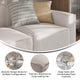 Cream |#| Contemporary Modular Sectional Sofa Right Side Chair with Armrest - Cream Fabric