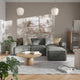 Dark Gray |#| Contemporary Modular Sectional Sofa Right Side Chair with Armrest - DK GY Fabric