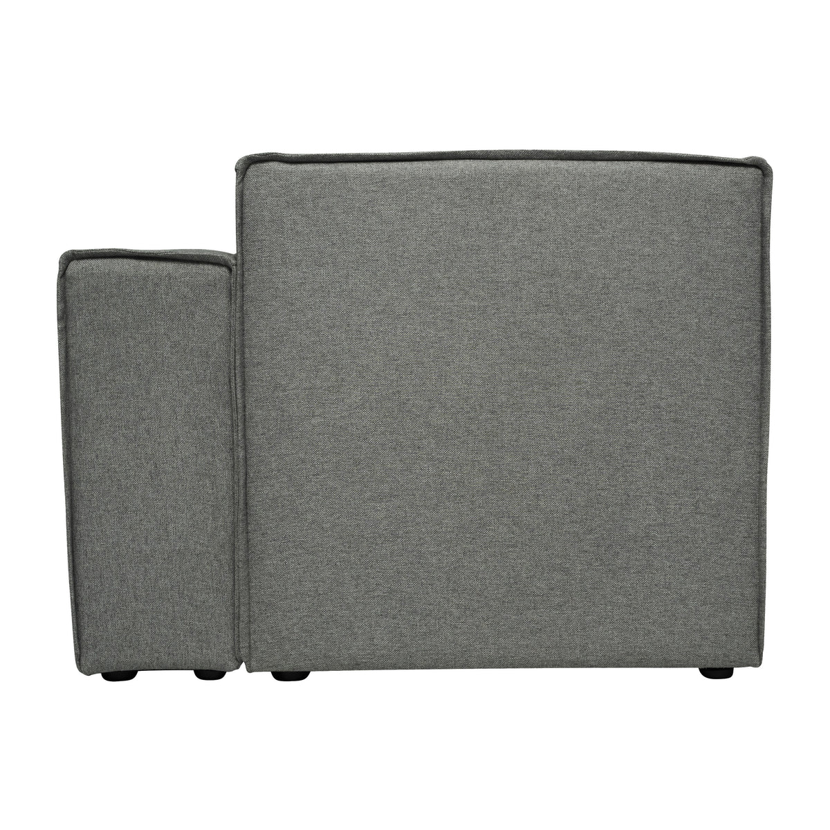 Dark Gray |#| Contemporary Modular Sectional Sofa Right Side Chair with Armrest - DK GY Fabric