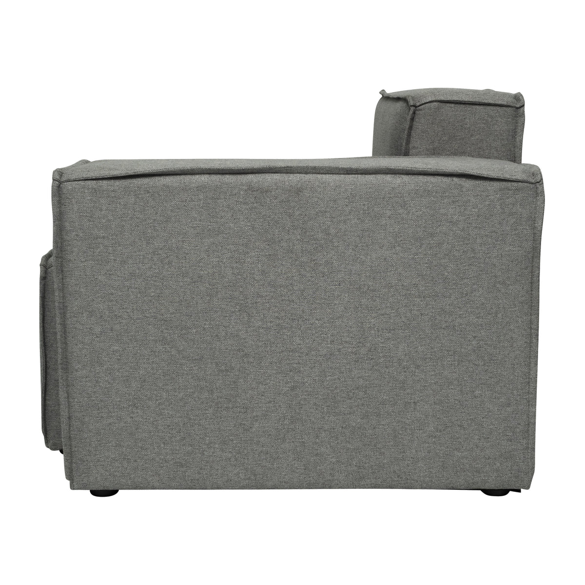 Dark Gray |#| Contemporary Modular Sectional Sofa Right Side Chair with Armrest - DK GY Fabric