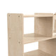 Commercial Wooden Mobile Storage Cart with 4 Compartments - Bin, Natural