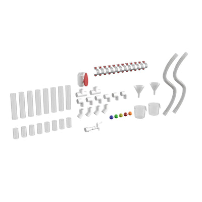 Bright Beginnings Commercial Grade 80 Piece Pipe Builder Set for Modular STEAM Wall Systems