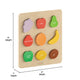 Commercial Grade STEM Fruit Shapes Wooden Puzzle Board - Natural/Multicolor