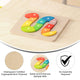 Commercial Grade Number Snake Wooden Puzzle Board - Natural/Multicolor