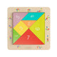 Commercial Grade Wooden Tangram Shape Building Learning Board - Natural