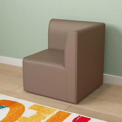 Bright Beginnings Commercial Grade Modular Classroom Soft Seating, 1-Seater Corner Chair - View 2