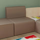 Commercial Grade Armless Modular 1-Seater Classroom Sofa - Neutral Vinyl