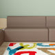 Commercial Grade Armless Modular 2-Seater Classroom Sofa - Neutral Vinyl