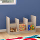Commercial Grade Natural Finish 2 Sided Storage Unit with Transparent Sides
