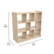 Wooden 8 Section Commercial Grade Modular Classroom Storage Cabinet, Natural