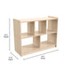 Wooden 5 Section Commercial Grade Modular Classroom Storage Cabinet, Natural