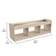 Commercial Grade Natural Wooden 3 Section Classroom Shelf Unit with Mirrored Top