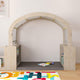 Commercial Grade Wooden Reading Nook with Shelves and Canopy