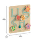 Commercial Grade Wooden STEM Insect Sliding Maze Puzzle Board-Natural/Multicolor