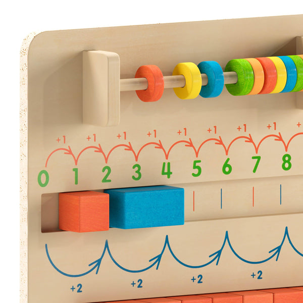 Commercial Grade STEM Number Counting Learning Board - Natural/Multicolor