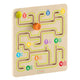 Commercial Grade Wooden STEM Sliding Maze Learning Board-Natural/Multicolor