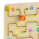 Commercial Grade Wooden STEM Sliding Maze Learning Board-Natural/Multicolor