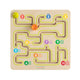 Commercial Grade Wooden STEM Sliding Maze Learning Board-Natural/Multicolor