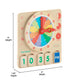 Commercial Grade STEM Telling Time Learning Board - Natural/Multicolor