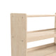 Commercial Grade Natural Finish Wooden Classroom 3 Shelf Mobile Storage Cart