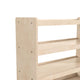 Commercial Grade Natural Finish Wooden Classroom 4 Shelf Mobile Storage Cart
