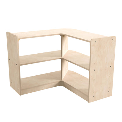 Bright Beginnings Commercial Grade Tiered Wooden Classroom Open Corner Storage Unit, Safe, Kid Friendly Design - View 1