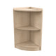 Commercial Grade Natural Finish Wooden Classroom 2 Tier Corner Storage Unit