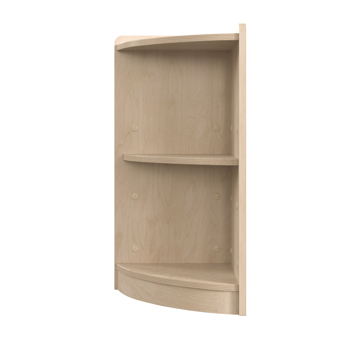 Commercial Grade Natural Finish Wooden Classroom 2 Tier Corner Storage Unit