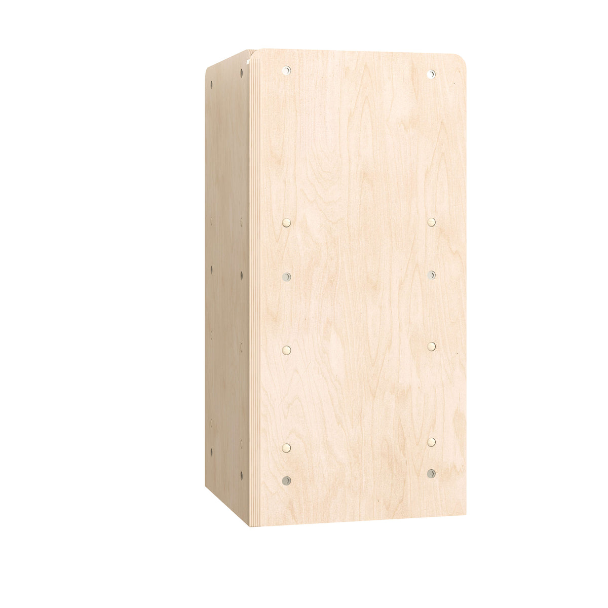 Commercial Grade Natural Finish Wooden Classroom 2 Tier Corner Storage Unit