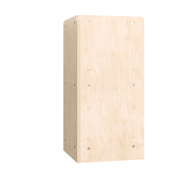 Commercial Grade Natural Finish Wooden Classroom 2 Tier Corner Storage Unit