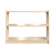 Commercial Grade Natural Finish Wooden Classroom 2 Shelf Storage Unit, Kid Safe
