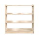 Commercial Grade Natural Finish Wooden Classroom 3 Shelf Storage Unit, Kid Safe