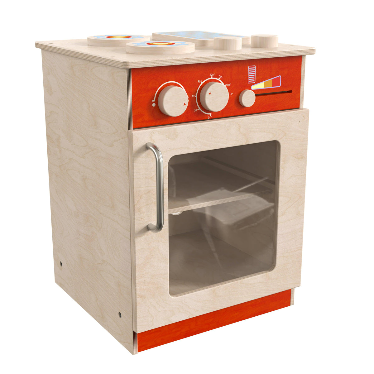 Wooden Commercial Grade Kid's Kitchen Stove with Storage