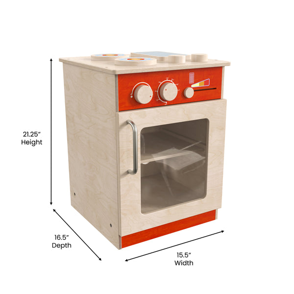 Wooden Commercial Grade Kid's Kitchen Stove with Storage