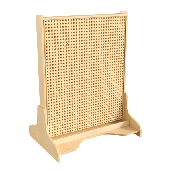 Commercial Grade Double Sided STEAM Wall System with Peg Panels - Natural