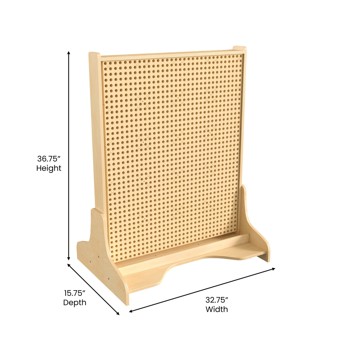 Commercial Grade Double Sided STEAM Wall System with Peg Panels - Natural