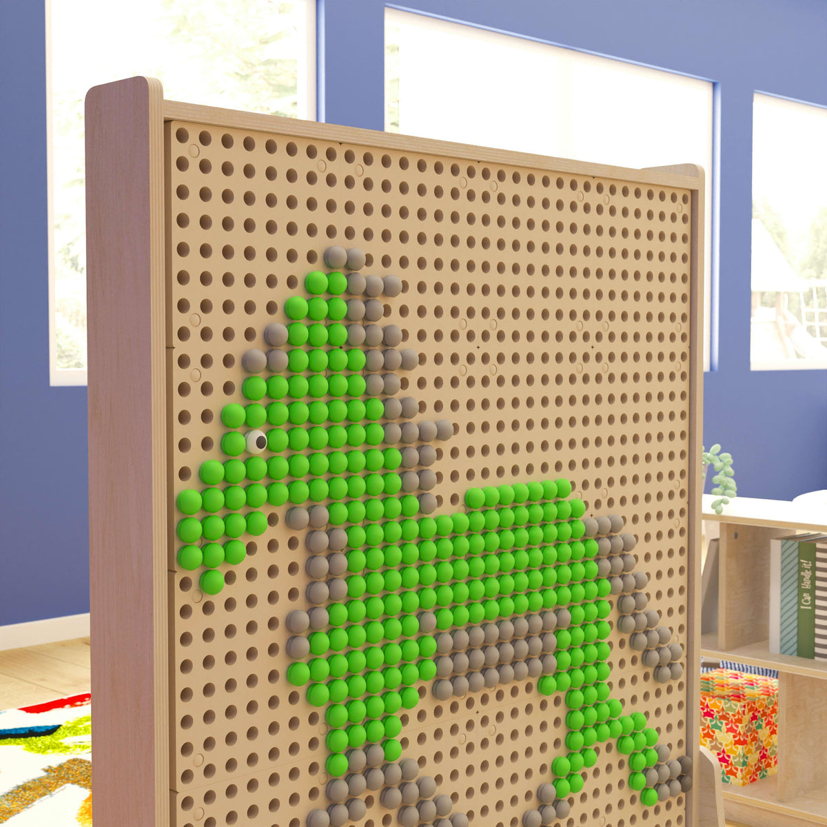Commercial Grade Double Sided STEAM Wall System with Peg Panels - Natural