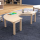 Commercial Grade Half Circle Wooden Classroom Activity Table - Beech