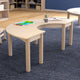 Commercial Grade Half Circle Wooden Classroom Activity Table - Beech